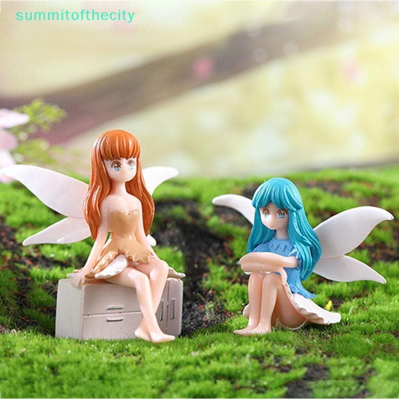 Nobleflyingsum Estatuetas De Fadas De Flores Em Miniaturamicro Paisagem Ornamento Acessórios Para Casa De Bonecas Decora