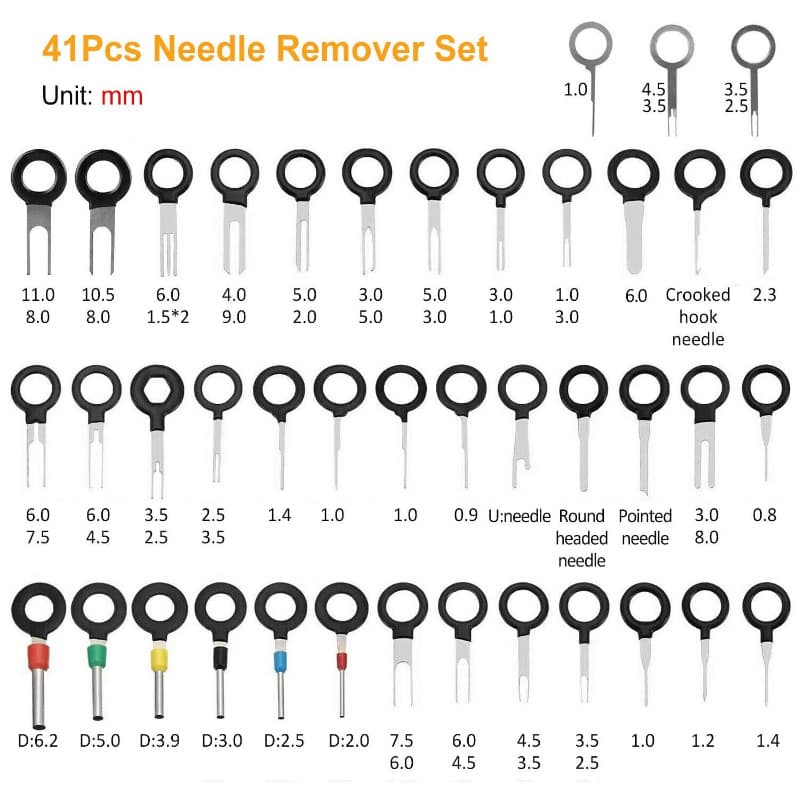 41 Pçs Universal Ferramenta De Reparo Remoção Terminal Do Carro Fio Plug Conector Extrator Para Terminais Desmontagem Fe