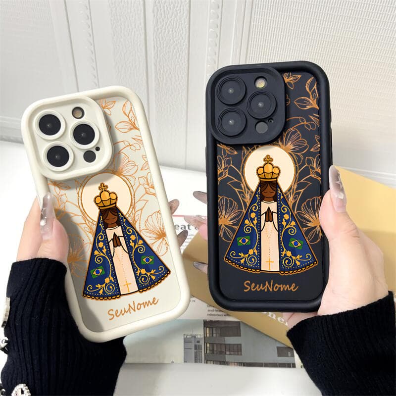 Capinha celular personalizada Nossa Senhora Aparecida para Samsung Galaxy A05 A05S A04 A03 A15 A14 A23 A32 A34 A35 Capa