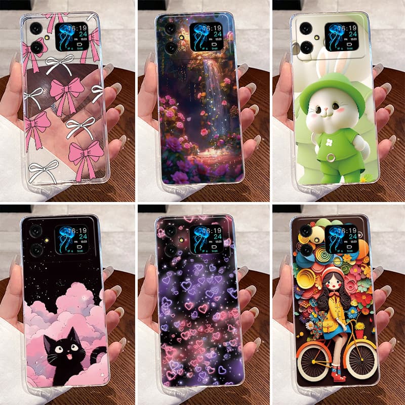 Capa De Telefone TPU Macio Para Cubot A20 Caso Luxo Bonito Amor Coelho Engraçado Claro Silicone Traseira A 20 Escudo Pro