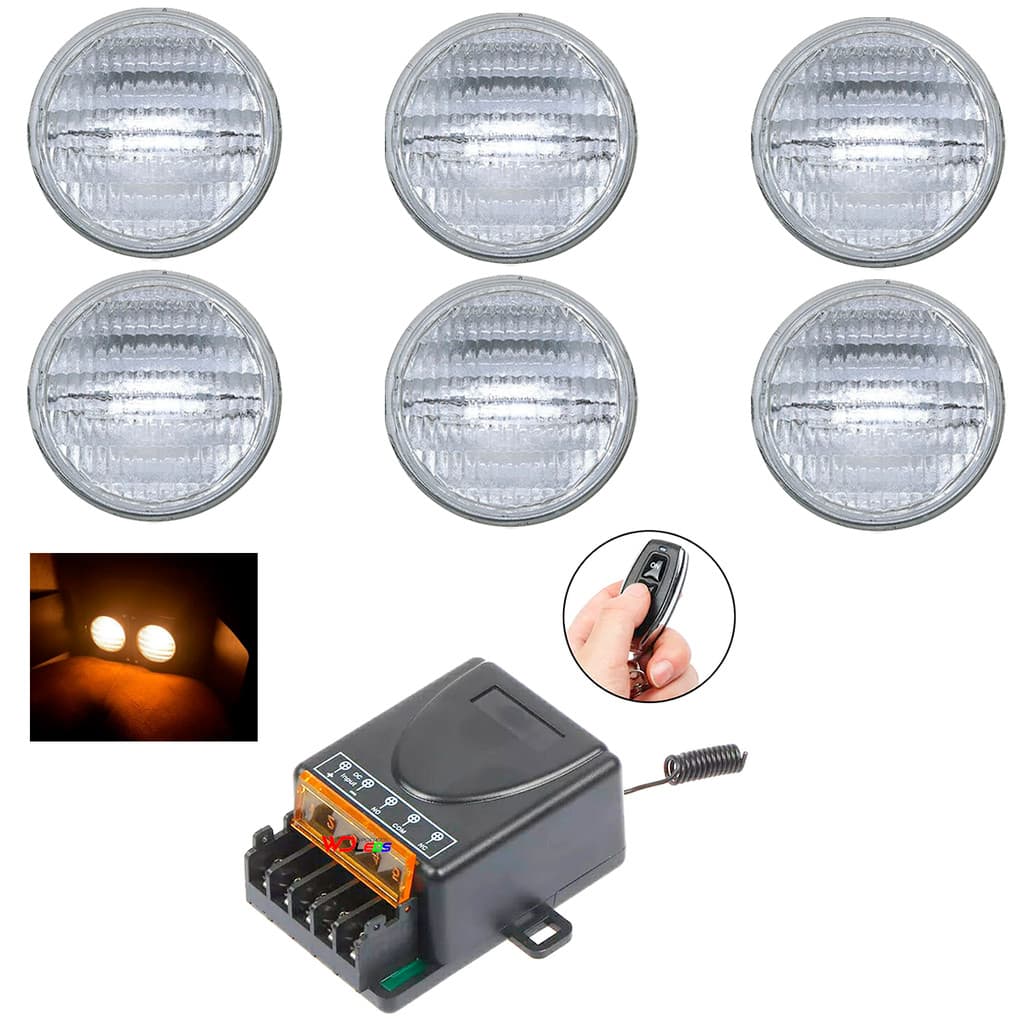Kit Mini Brut 6 Lâmpadas Controle Longa Distância 110/220v