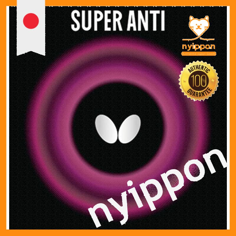 Borracha Para Tênis De Mesa Super Anti Butterfly-Preto/Vermelho-Tamanho S/M/L/O/XO