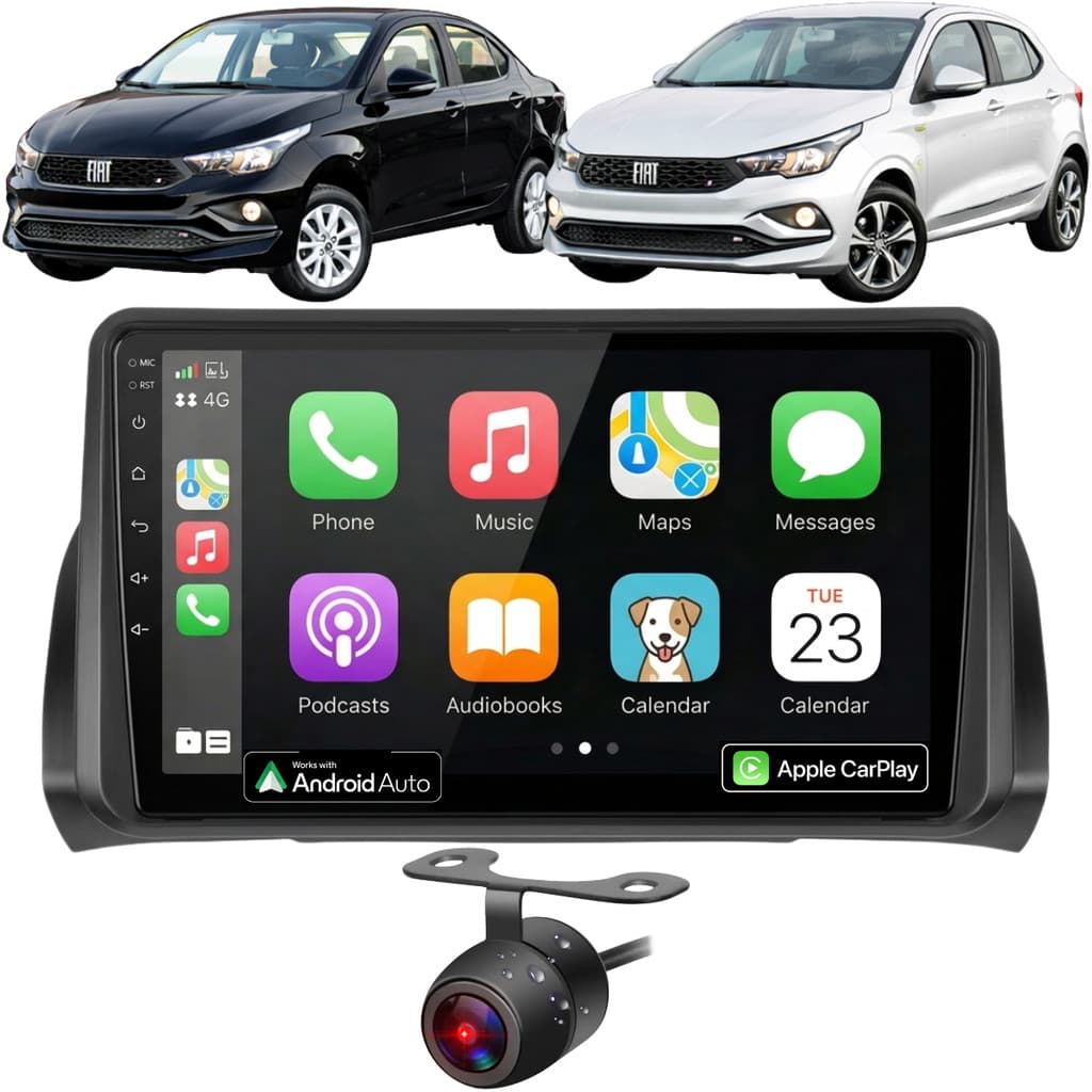 Central Multimídia 9 Fiat Argo Cronos Carplay Android Auto