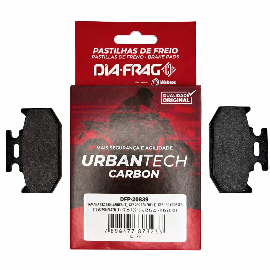 Pastilha de Freio LANDER/TENERE 250 CROSSER 150 FZ 15/25 DIA-FRAG (DFP-20839)