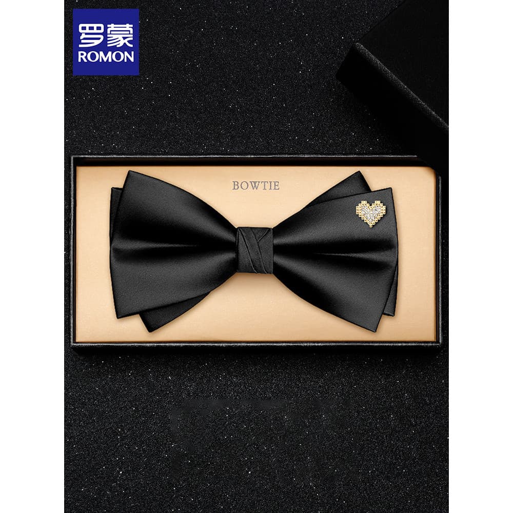 Lomon High-End gravata borboleta casamento masculino noivo casamento padrinhos gravata borboleta preta camisa gravata bo
