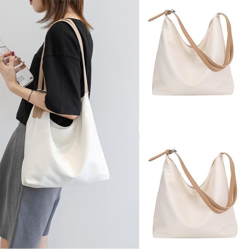 Verão Casual bolsa de lona bolsa de lona feminina 2025 novo estilo na moda mensageiro de um ombro All-Match para