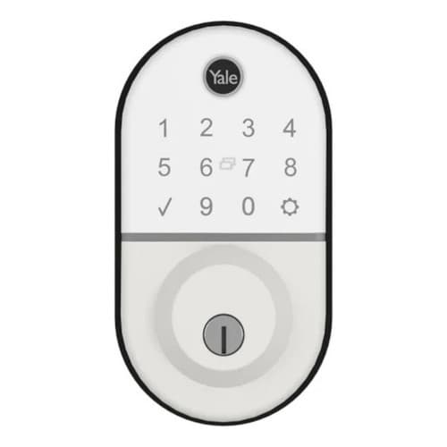 Fechadura Digital Yale Compact Rolete Branca Biometria Senha RFID  IP55 Chave