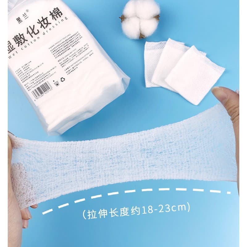 Almofadas de algodão para rosto extensível, pacote molhado para múmia, economia de água, máscara de Spa, tecido facial,