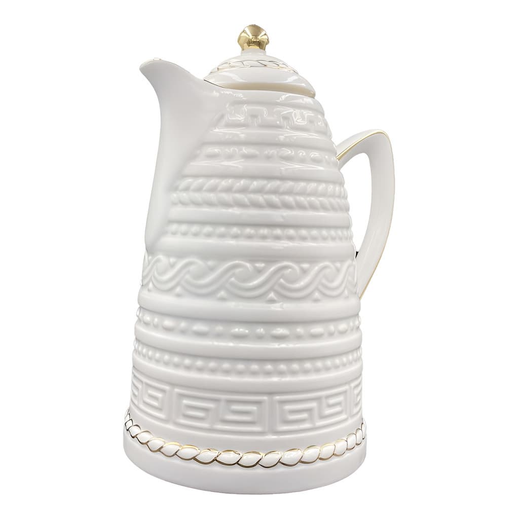 Garrafa Térmica La Francesa Luxo 1 Litro – Porcelana Branca para Chá e Café