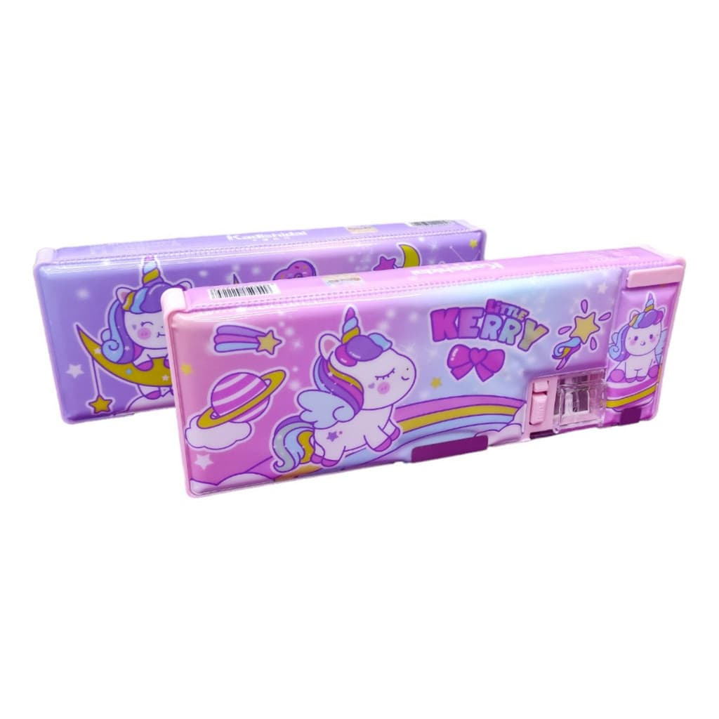 Estojo Escolar Unicórnio Infantil Rosa Little Kerry