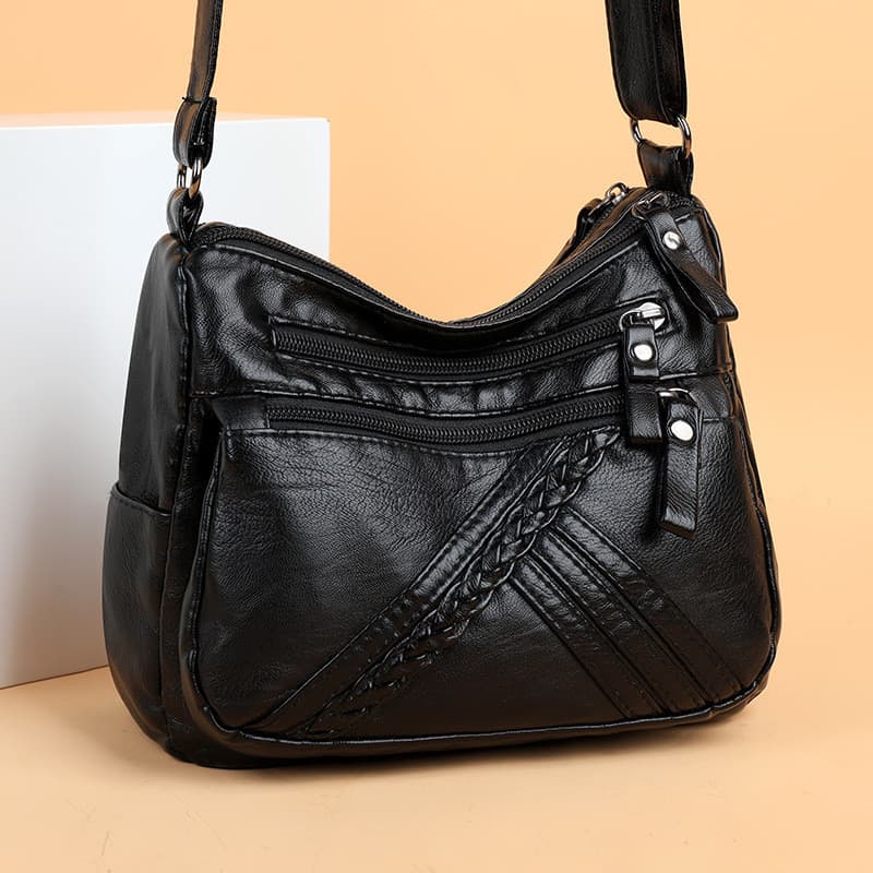 Bolsa feminina de meia-idade Multi-bolso pequena bolsa feminina 2023 novo estilo na moda All-Match bolsa de ombro de cou
