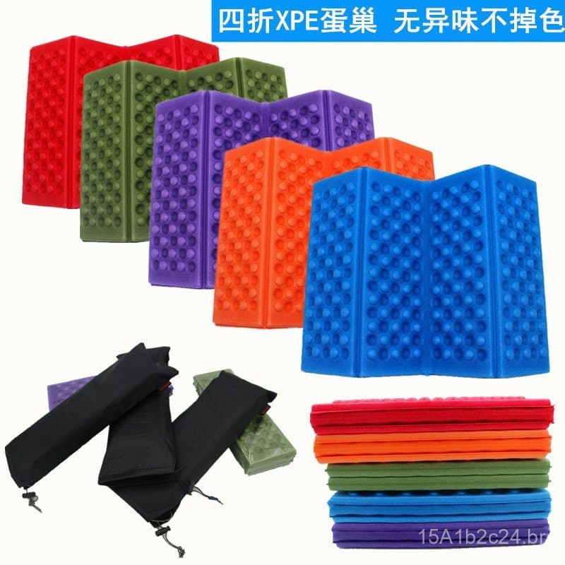 Produtos para atividades ao ar livre: almofada de espuma XPE dobrável em quatro partes, resistente à água, isolante, por