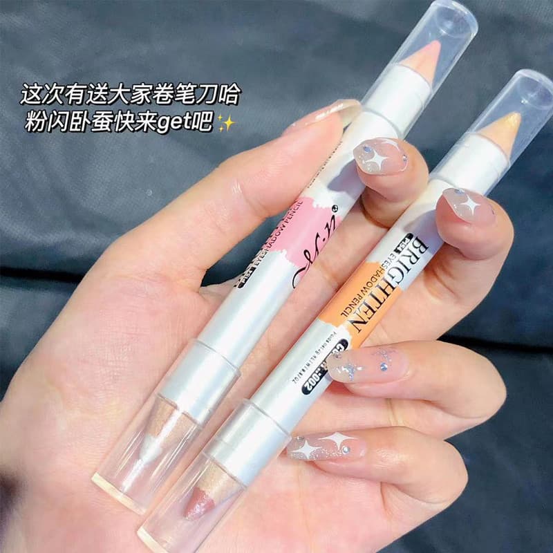 Japão Japão Coreia do Sul Exportação Estrelas Amassadas Caneta de bicho-da-seda de duas cabeças brilhando iluminando ilu