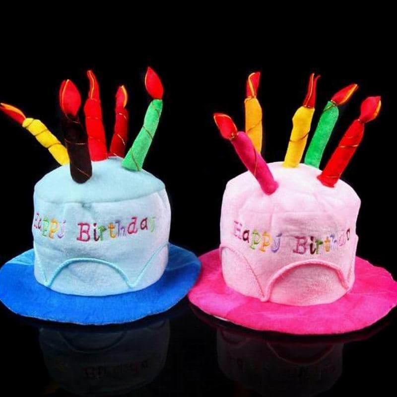 Adulto crianças aniversário desempenho decoração festa bolo chapéu com velas aniversário tridimensional chapéu protagoni