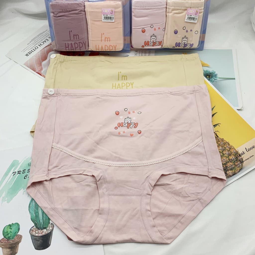 2 pacote Depot grávida tamanho grande algodão puro calcinha para grávidas cintura alta barriga elevador Briefs ajustável