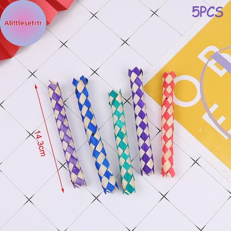 Tlesettrtr 5 Pçs Criatividade DIY Armadilhas De Dedo Clássico Natural Chinês Bambu Dedos Armadilha Substituição Popits T