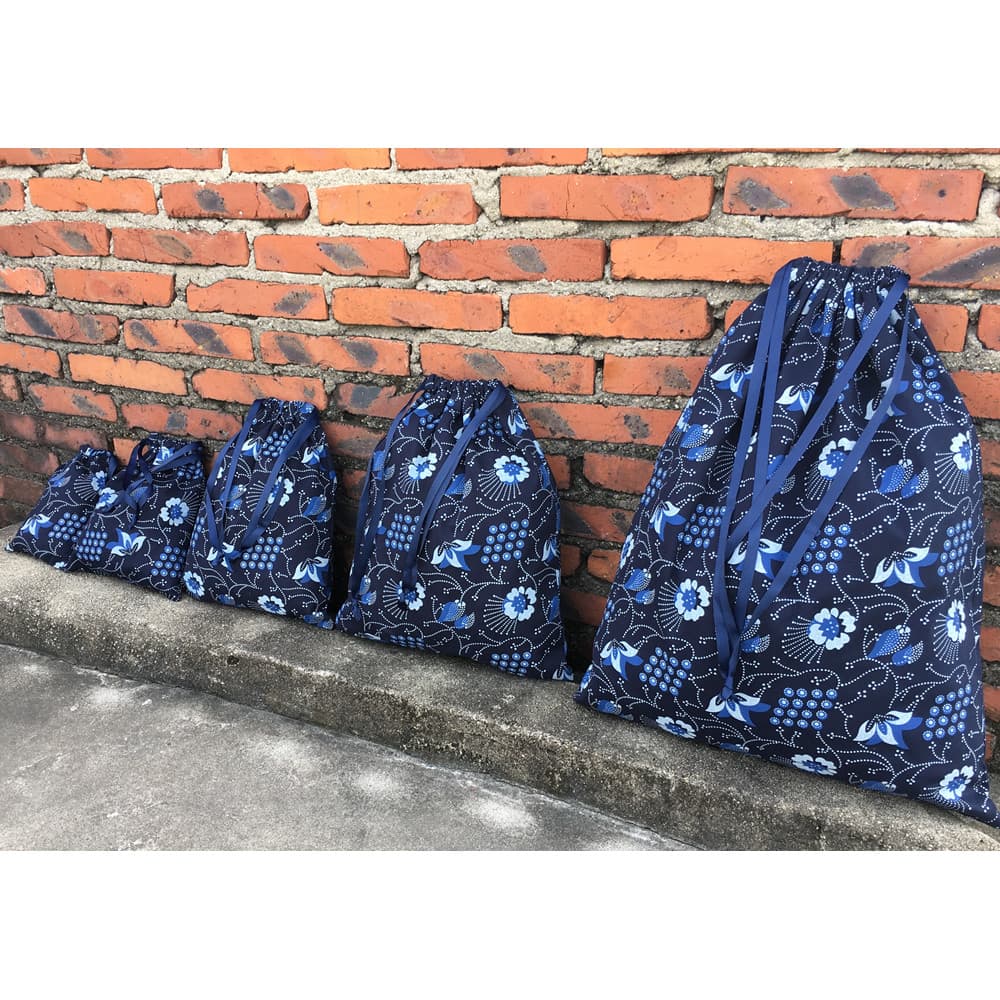 Estilo japonês estilo japonês algodão cordão saco de armazenamento duplo cordão saco de classificação de artigos diverso