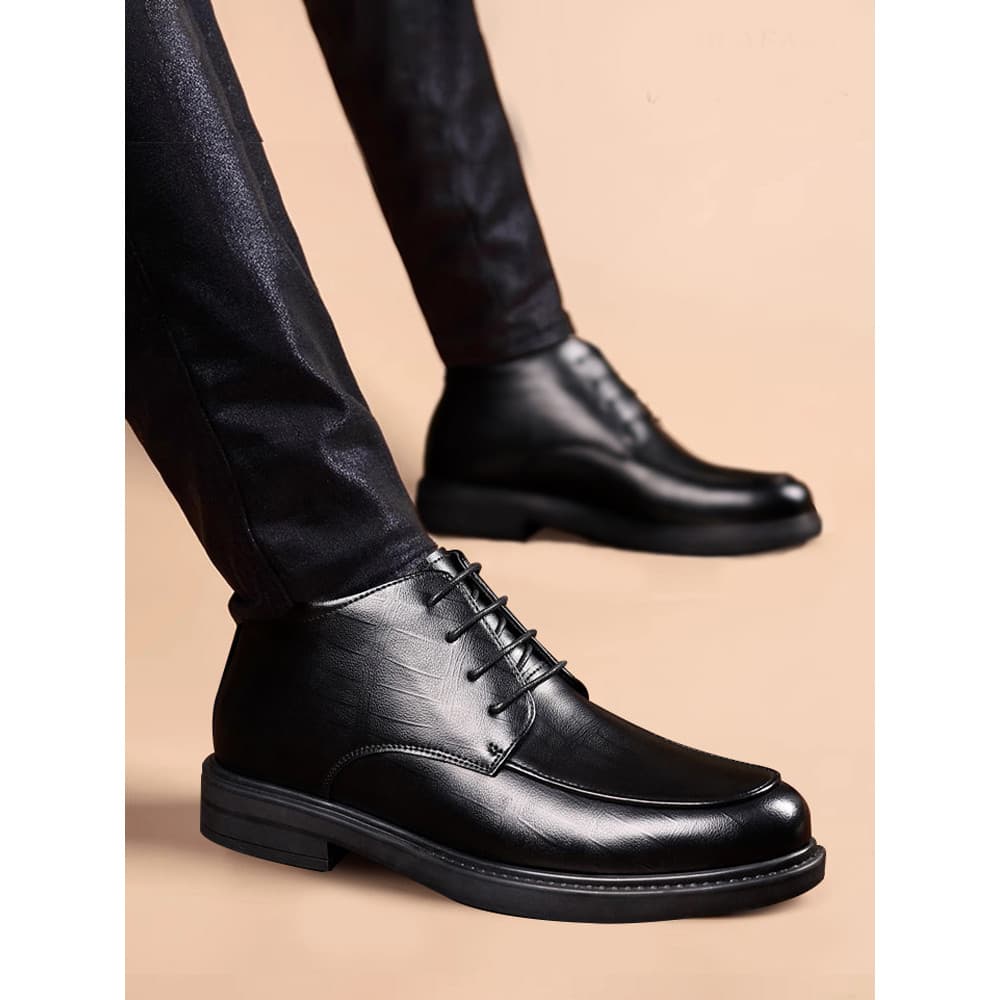 Sapatos de couro de alta qualidade de inverno botas Martin de couro genuíno britânico Formal Wear negócios rico high-End