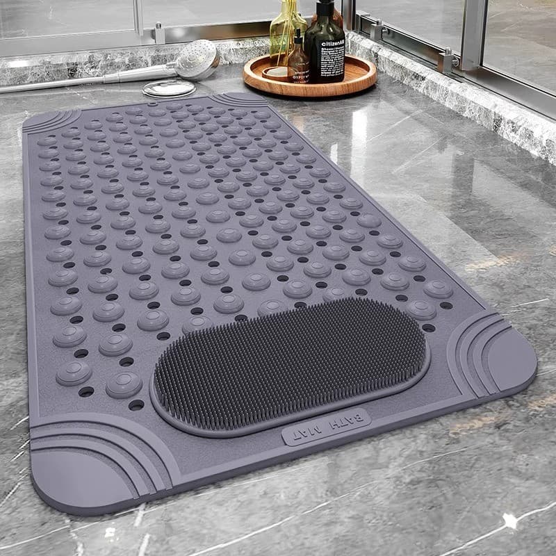 Tapete antiderrapante para banheiro, ecologicamente correto, banho para idosos, chuveiro, massagem resistente a choques,