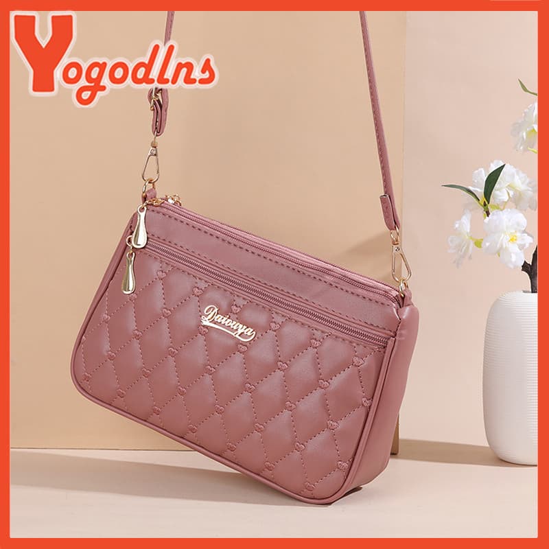 Bolsa Transversal Feminina Bordada e Fofa da Yogodlns, Bolsa de Ombro de Grande Capacidade com Múltiplos Bolsos, Elegant