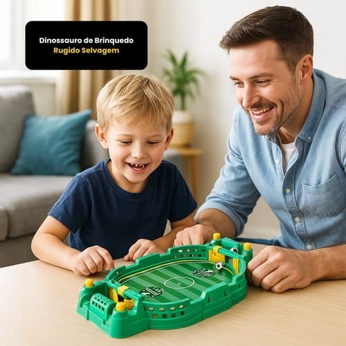 Mini Jogo de Futebol de Mesa Interativo Arena Competição Brinquedo Infantil e Adulto 2 Jogadores