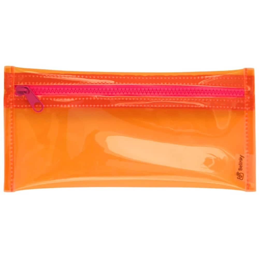 Estojo escolar em PVC Neon Laranja Slim Belinky 1 UN
