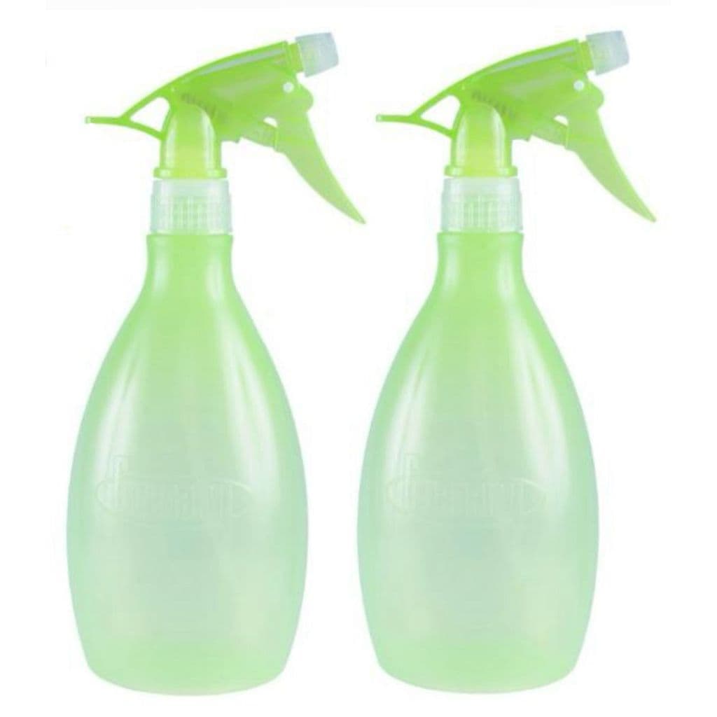 KIT COM 02 BORRIFADORES PULVERIZADOR MANUAL GUARANY NÉVOA 500ML VERDE