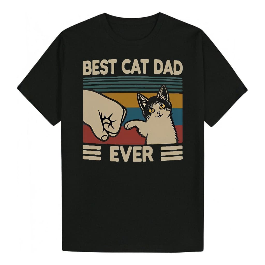 Camiseta Masculina Melhor Pai De Gato 100% Algodão Premium