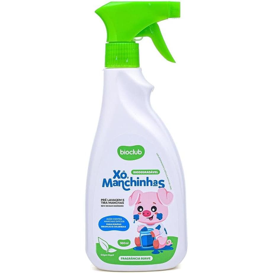 Tira Manchas Sem Cloro - Xô Manchinhas Bioclub 500ml Tira Mancha Roupa do Bebê