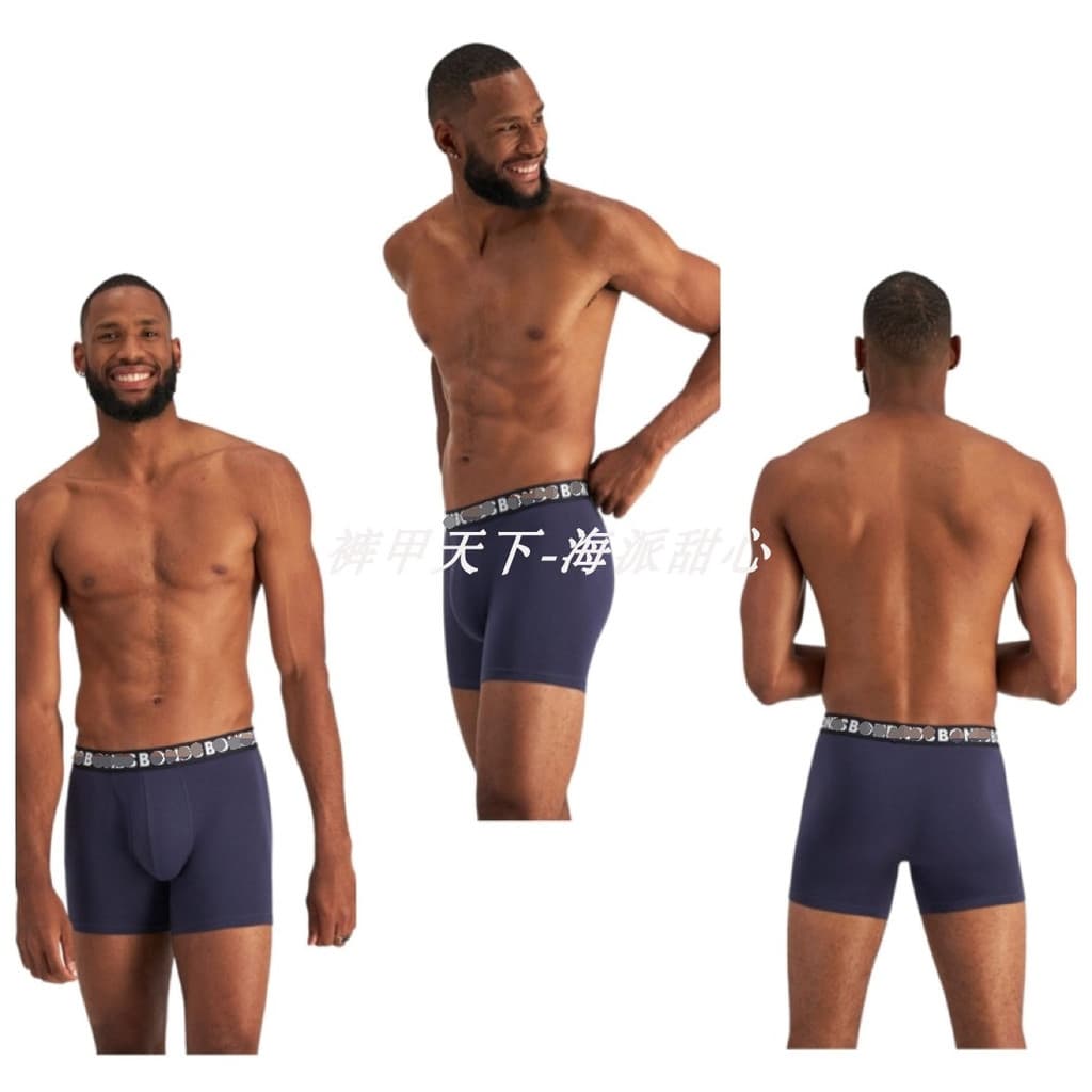 3 peças frete grátis australiano clássico carcela aberta comprimento médio Slim Fit algodão elastano Boxer masculino