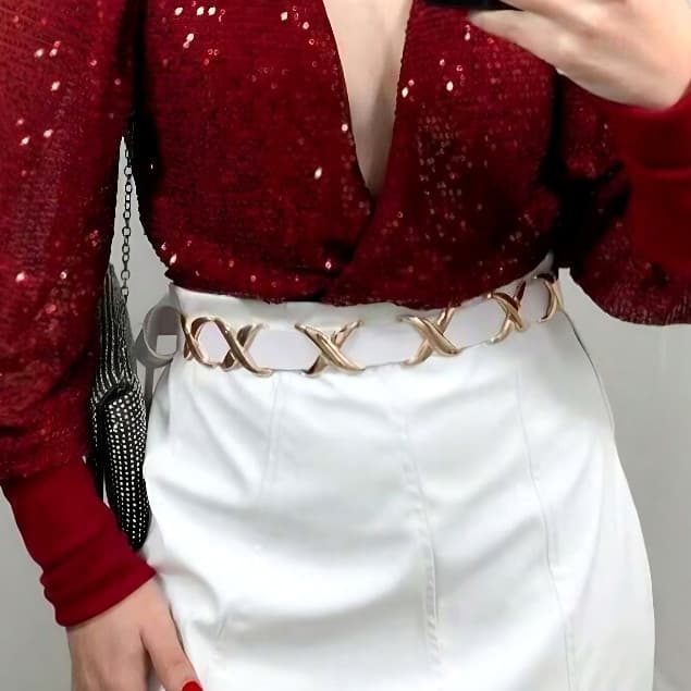 Cinto Feminino com Detalhe X un arraso xxx