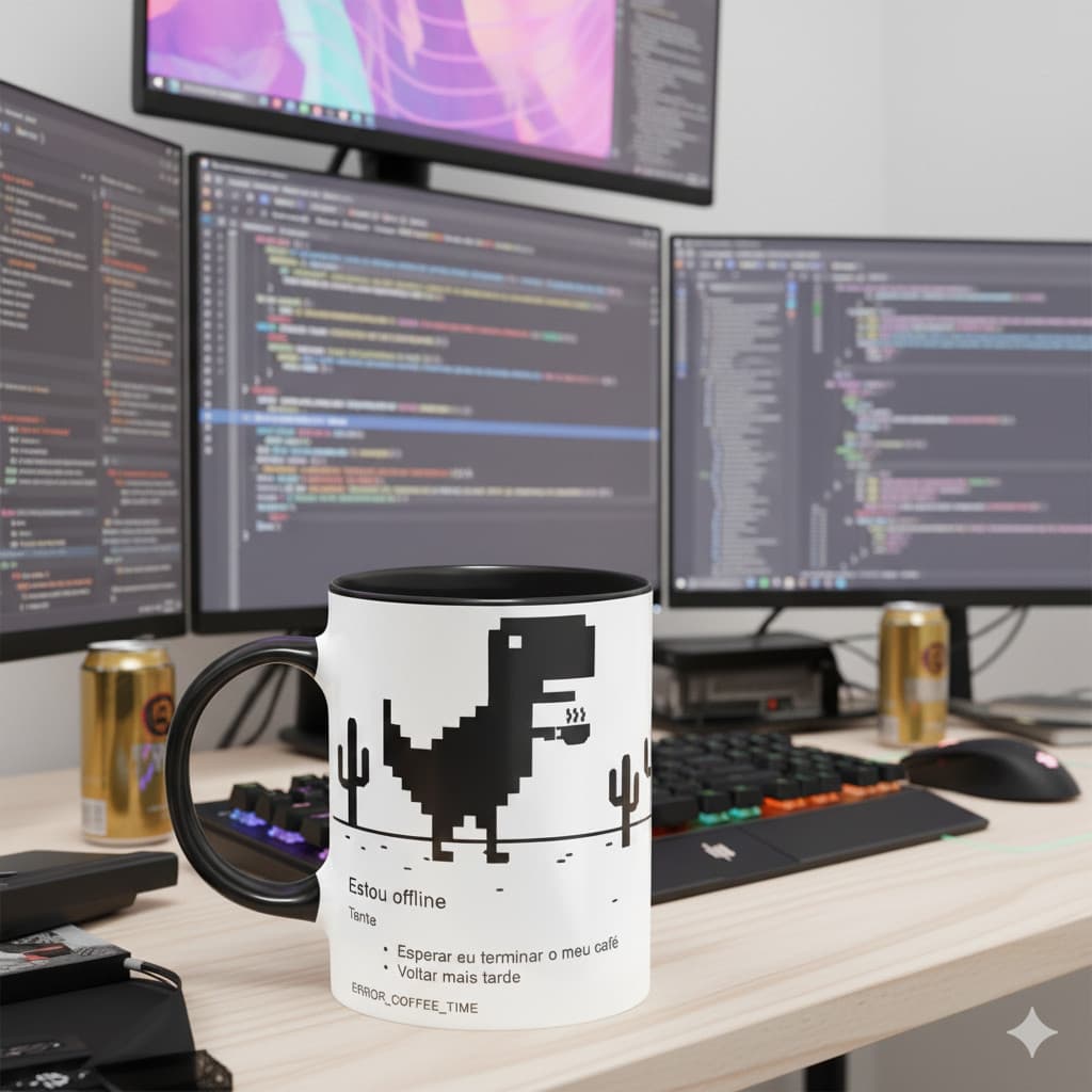 Caneca Programador Personalizada Porcelana 350ml Presente Profissão