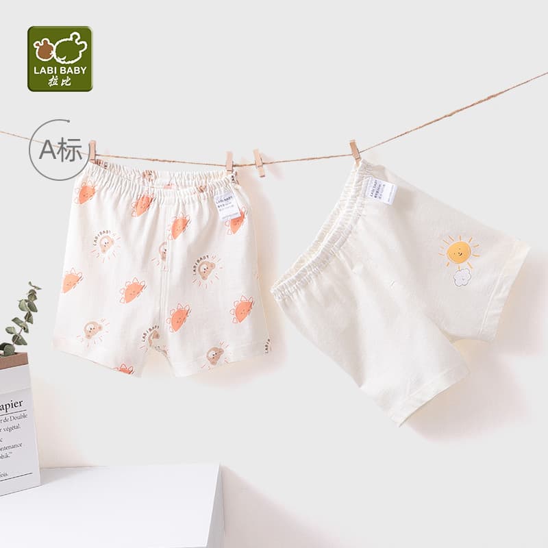 Rabi roupas infantis 2025 Shorts de bebê verão novo estilo masculino feminino bebê puro algodão Leggings calças de pijam