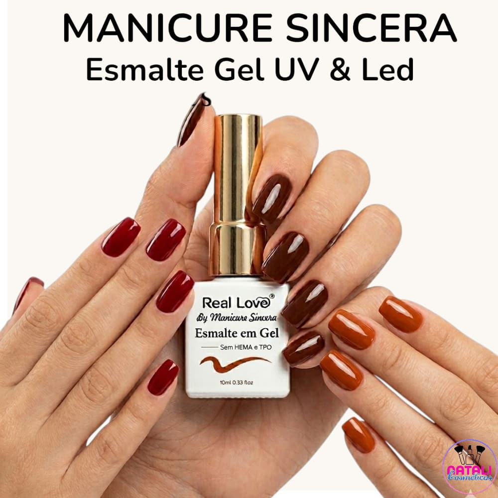 ​🔥 Esmalte Em Gel Real Love 10ml Coleção Tons Quentes Secagem UV LED SEM TPO HEMA