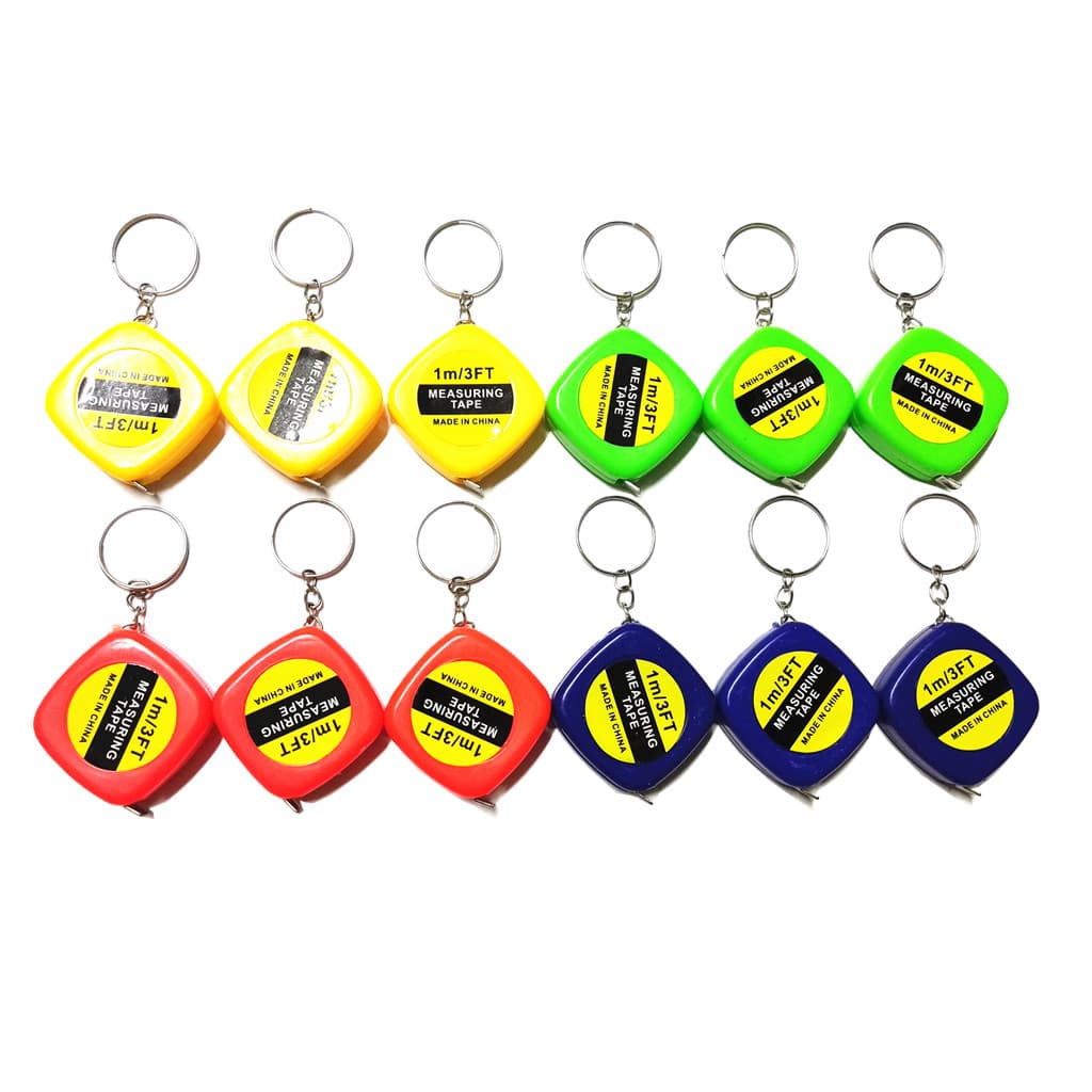 Kit com 12 a 48 chaveiro mini trena 1 metro ideal para lembrancinha festa evento