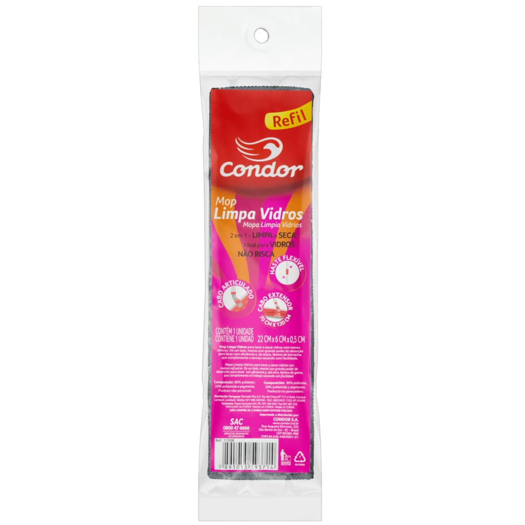 Mop Limpa Vidros Condor Refil