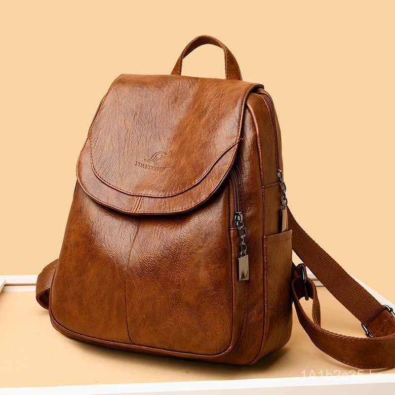 Bolsa Feminina 2024 Outono/Inverno, Novo Estilo Americano, Design Moderno e Exclusivo, Mochila Antifurto de Grande Capac