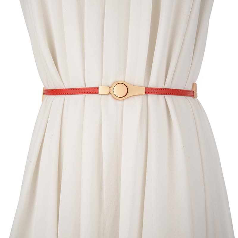 Cinto feminino de couro fino cinto fino All-Match calças cinto psiquiatra cinto feminino decoração de couro combinando s