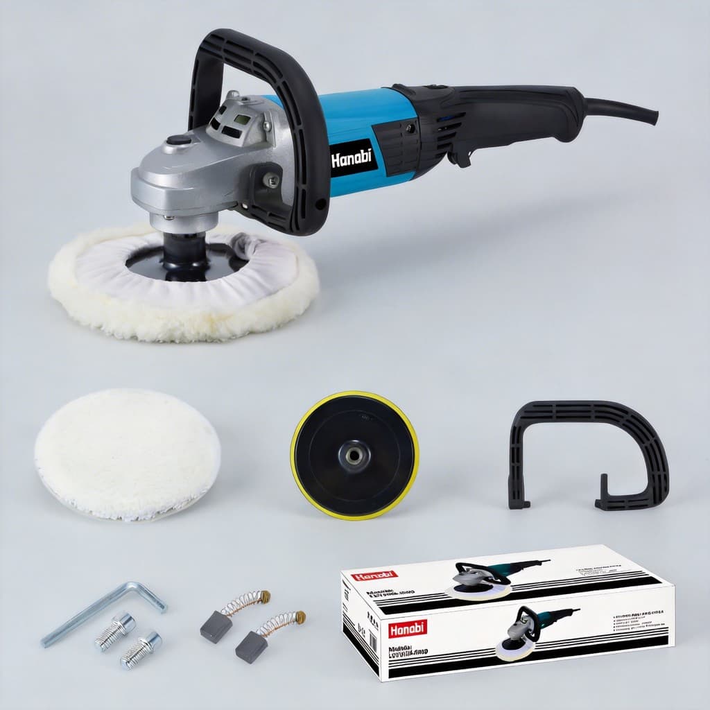 Hanabi Politriz Elétrica 1400W 180mm – Angular Automotiva – Azul-petróleo – 7 Polegadas