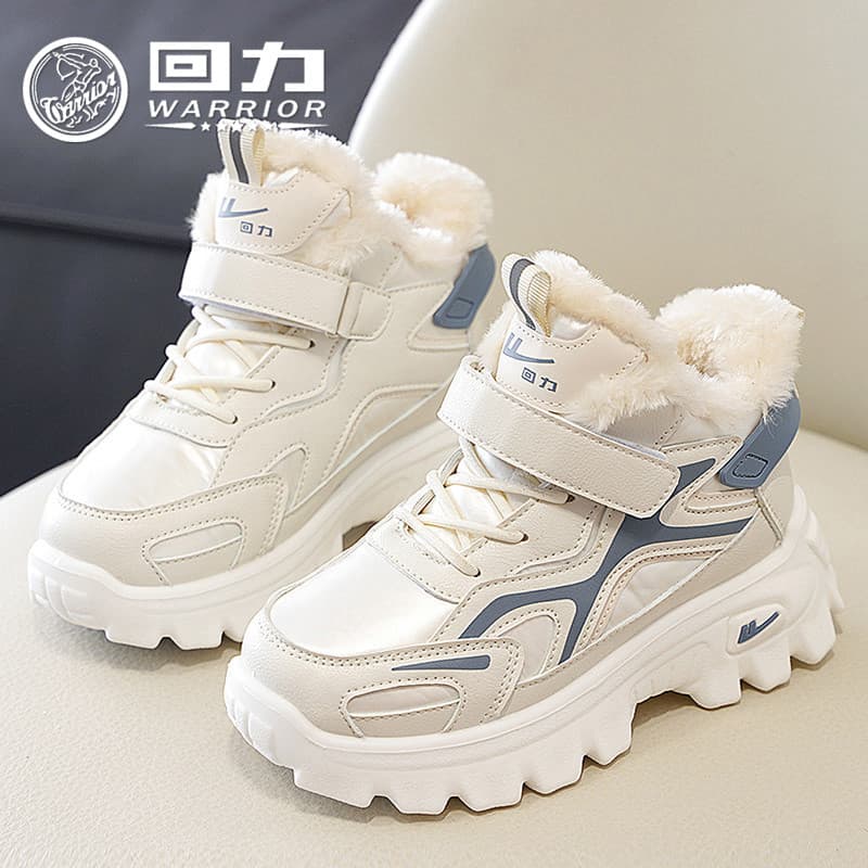 Puxar para trás sapatos infantis 2025 inverno novo estilo meninos moda sapatos esportivos meninas quente tênis de corrid