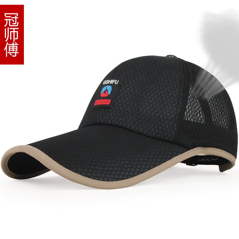 Chapéu masculino esportes ao ar livre boné de beisebol protetor solar boné versão coreana na moda malha respirável verão
