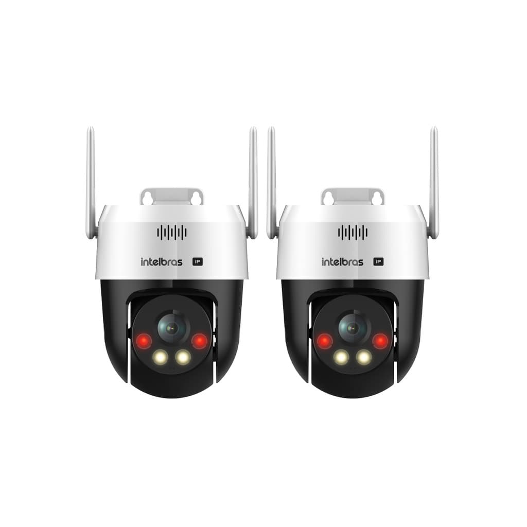 Kit Intelbras 2 Câmeras Vipw 1300 Mini SD IP Speed dome WI-FI