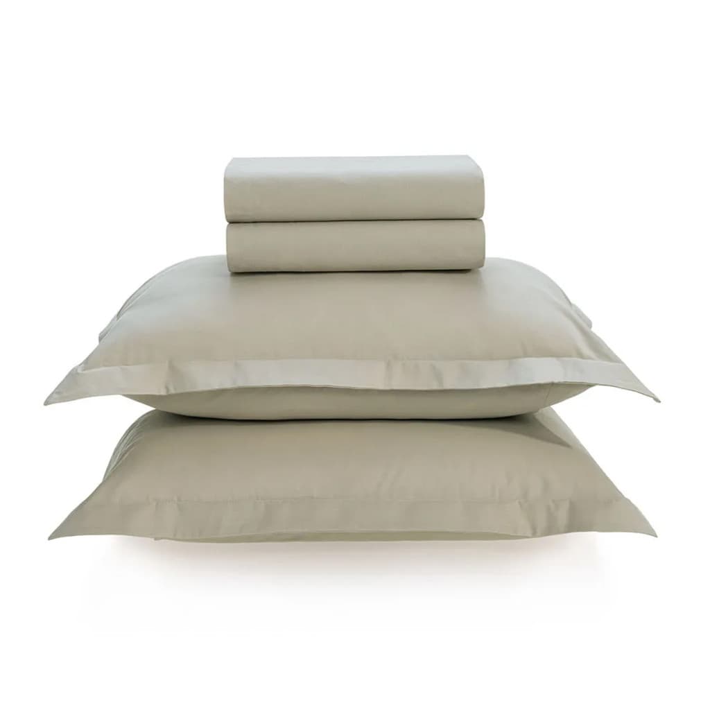 Jogo de Cama King 100% Algodão Soft 200 Fios 4 Peças TOM Karsten Lençol Macio Luxo Premium