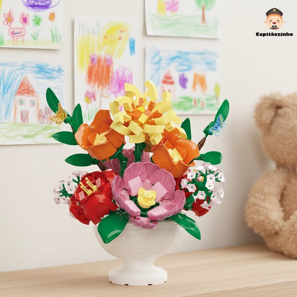 Super Fofo Flores Preservadas, Blocos de Construção, Decoração para Casa, Presente Criativo