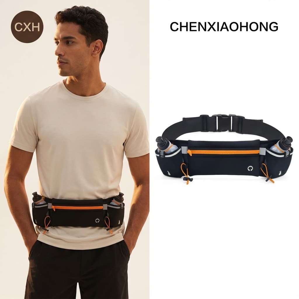 CHENXIAOHONG Pochete esportiva resistente para corrida, multifuncional com suporte para celular e garrafa de água.