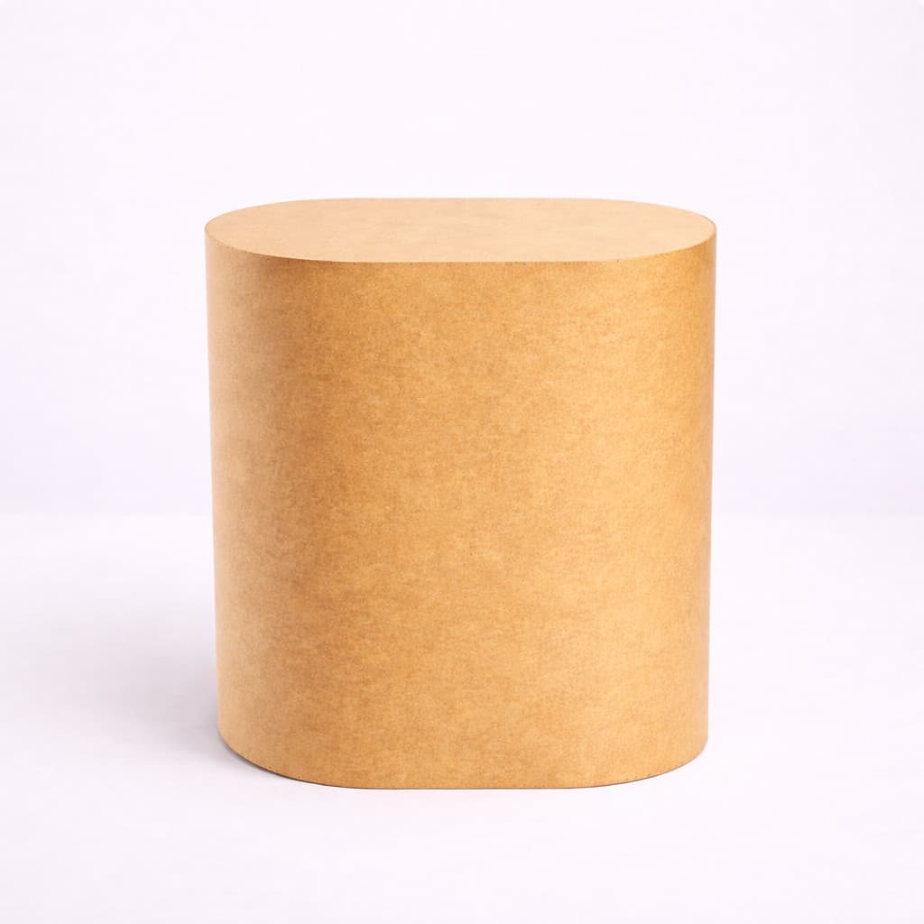 Mesa Oval Média Cilindro Festa Novidade Mdf Premium Cru Festas