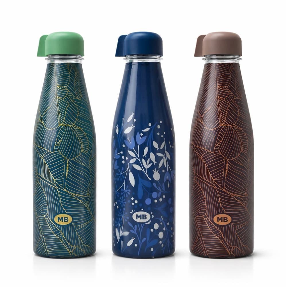 Garrafa Plástica Squeeze Para Água 600ml Retro 3 Estampas