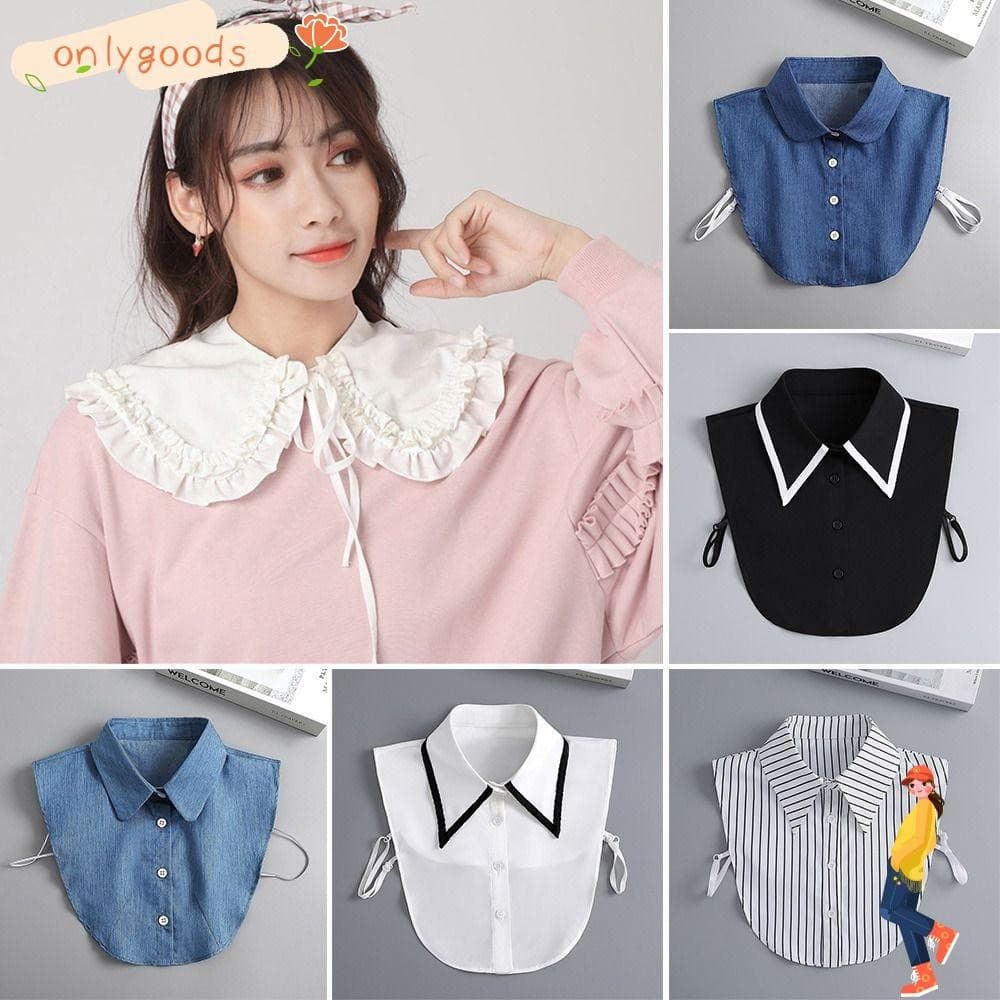 OYY Camisa Gola Falsa Feminina Blusa Destacável Vintage