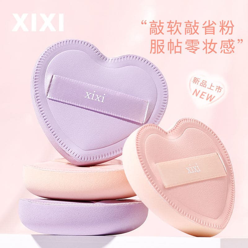 Xixixi Mini amor coração polegar Puff delicado ajuste molhado seco dupla utilização maquiagem artista esponja dedicada n