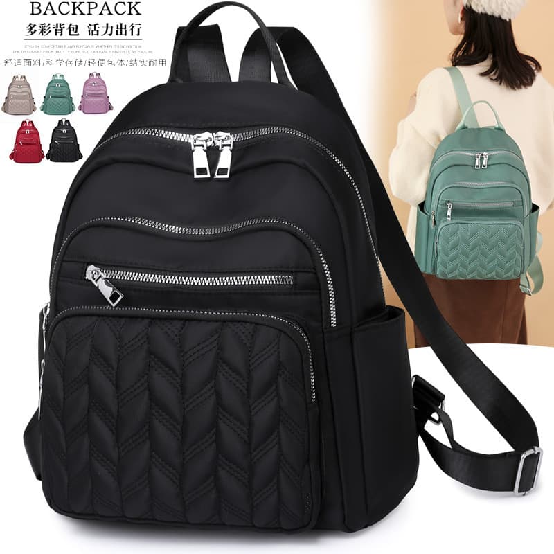 Oxford pano mochila náilon viagem mochila senhoras Casual moda lona estudante saco de escola mãe